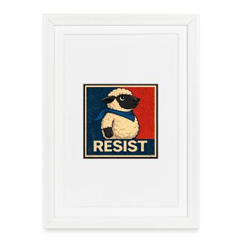 Affiche Resistance Lamb - Affiche encadrée (27 × 37 cm) - blanc - Devant