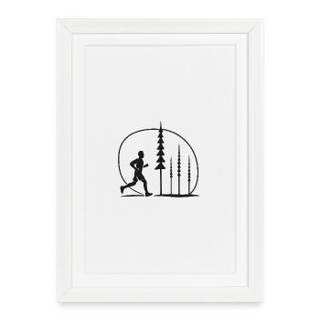 Runner in Waldkreis Switzerland gift idea - Framed poster (27 × 37 cm) - white - Front