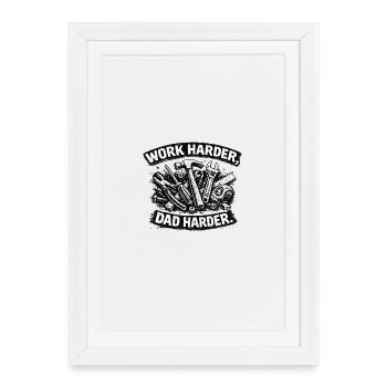 Father work: More commitment - Framed poster (27 × 37 cm) - white - Front