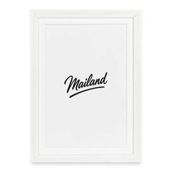 Milan Script Logo – Milan Lettering - Framed poster (27 × 37 cm) - white - Front