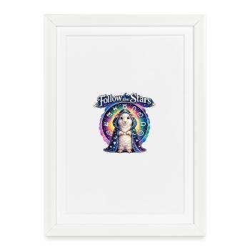 Suivez les étoiles moutons du zodiaque - Affiche encadrée (27 × 37 cm) - blanc - Devant