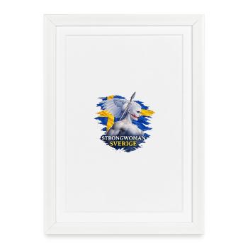 Starke Frau Schweden - Gerahmtes Poster (27 × 37 cm) - Weiß - Vorne