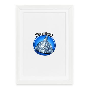 Confidentialité pure - Purer Datenschutz - Affiche encadrée (27 × 37 cm) - blanc - Devant