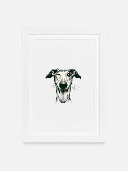 ;oP - Framed poster (27 × 37 cm) - white