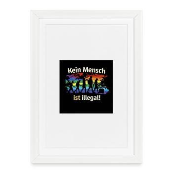 No one is illegal - Framed poster (27 × 37 cm) - white - Front
