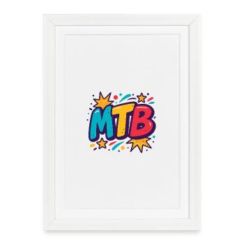 MTB Pop Art Bang - Framed poster (27 × 37 cm) - white - Front