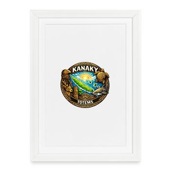Kanaky Totems - Affiche encadrée (27 × 37 cm) - blanc - Devant