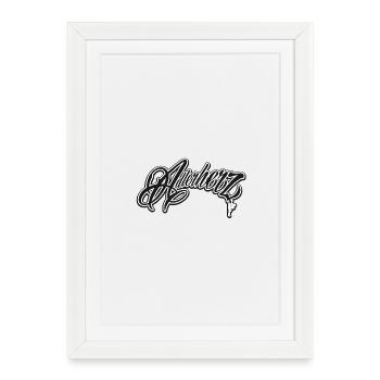 Adlerherz Klassik - Gerahmtes Poster (27 × 37 cm) - Weiß - Vorne