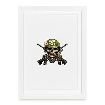 WAR IS OVER - SKULL - I LOVE THE PLANS RUN WELL - Framed poster (27 × 37 cm) - white - Front