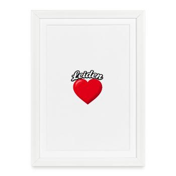 Leiden Heart Design - Framed poster (27 × 37 cm) - white - Front