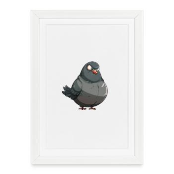 Grim Dove - Affiche encadrée (27 × 37 cm) - blanc - Devant