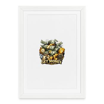 Get Money - Framed poster (27 × 37 cm) - white - Front