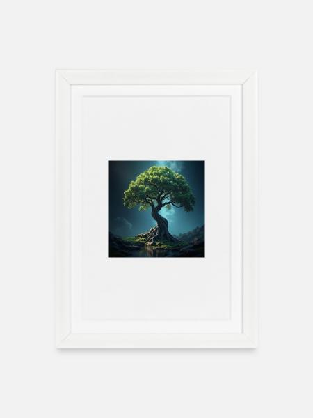 Colorful Tree of Life. - Framed poster (27 × 37 cm) - white
