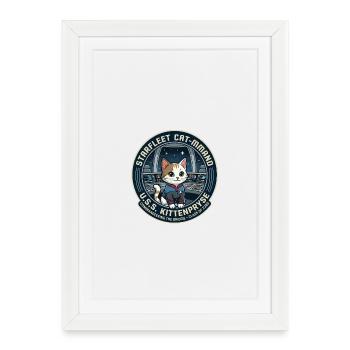 Kitty Captain Kittenpryse - Framed poster (27 × 37 cm) - white - Front