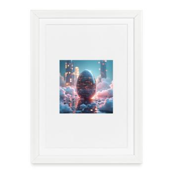 Easter in the future - Framed poster (27 × 37 cm) - white - Front