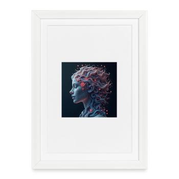 Whimsical feminine art - Framed poster (27 × 37 cm) - white - Front