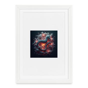 Hypocampal - Gerahmtes Poster (27 × 37 cm) - Weiß - Vorne