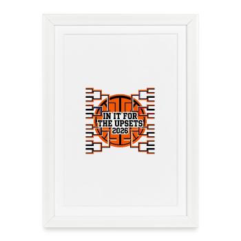 Core Circle Neon Geometry Pattern - Framed poster (27 × 37 cm) - white - Front