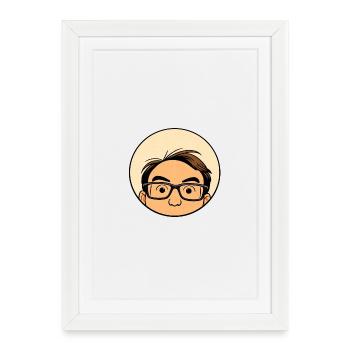 Felix fait quelque chose - Affiche encadrée (27 × 37 cm) - blanc - Devant
