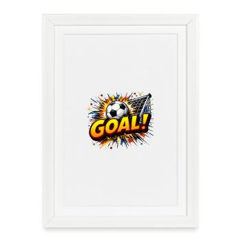 Goal Bang: Ball and Net - Framed poster (27 × 37 cm) - white - Front
