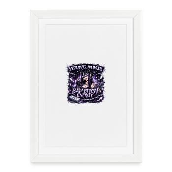 Bad Bit* Energy Neon, young miko - Framed poster (27 × 37 cm) - white - Front