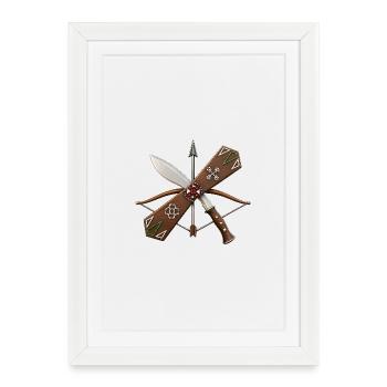 Klewang Salawaku Maluku - Framed poster (27 × 37 cm) - white - Front