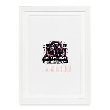 Streamer Geschenk lustiges Gaming Motiv Content Cr - Gerahmtes Poster (27 × 37 cm) - Weiß - Vorne