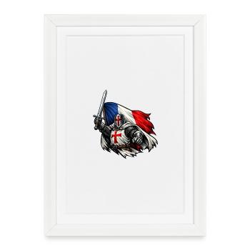 Templar logo - Framed poster (27 × 37 cm) - white - Front