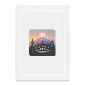 Mountain Life - Gerahmtes Poster (27 × 37 cm) - Weiß - Vorne