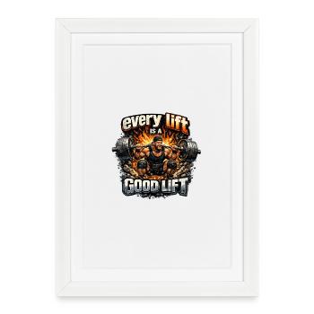 Chaque répétition – Gagne un bon mouvement - Affiche encadrée (27 × 37 cm) - blanc - Devant