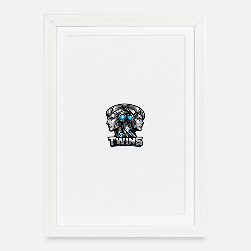 Zwillinge - Gerahmtes Poster (27 × 37 cm) - Weiß