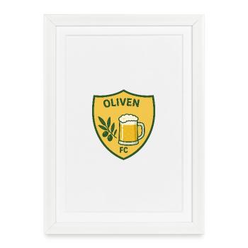 Oliven FC Ölsköld - Affiche encadrée (27 × 37 cm) - blanc - Devant