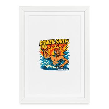 Tir Puissant Water-Polo Rétro - Affiche encadrée (27 × 37 cm) - blanc - Devant