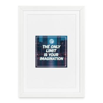 Seule votre imagination pose des limites - Affiche encadrée (27 × 37 cm) - blanc - Devant