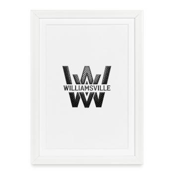 Logo Williamsville Métallique - Affiche encadrée (27 × 37 cm) - blanc - Devant