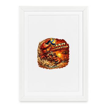 Sand Predator attack - Framed poster (27 × 37 cm) - white - Front