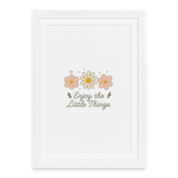 Profitez du motif floral des petites choses - Affiche encadrée (27 × 37 cm) - blanc - Devant