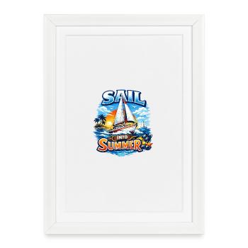 Embarquez dans l’aventure nautique tropicale estivale - Affiche encadrée (27 × 37 cm) - blanc - Devant