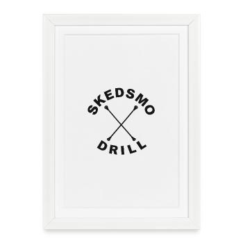 Tiges de forage croisées Skedsmo Drill - Affiche encadrée (27 × 37 cm) - blanc - Devant