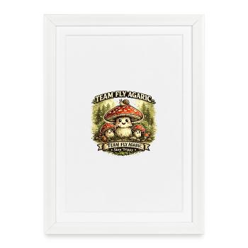 Team Fly Agaric Mushroom Crew - Framed poster (27 × 37 cm) - white - Front