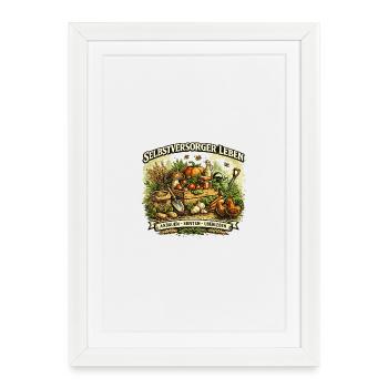 Selbstversorgung Natur Freiheit Garten Leben - Gerahmtes Poster (27 × 37 cm) - Weiß - Vorne