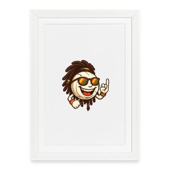 Volley-ball reggae - Affiche encadrée (27 × 37 cm) - blanc - Devant