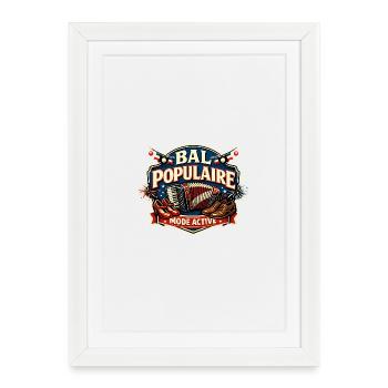 Bal Populaire Mode Activé 14 Juillet - Affiche encadrée (27 × 37 cm) - blanc - Devant