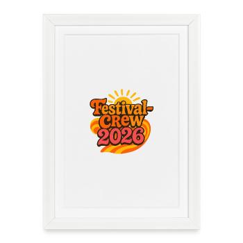 Festival Crew 2026 Retro Sunset - Framed poster (27 × 37 cm) - white - Front