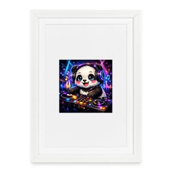 DJ Panda – Beat Mode ON 🎧🐼 - Framed poster (27 × 37 cm) - white - Front