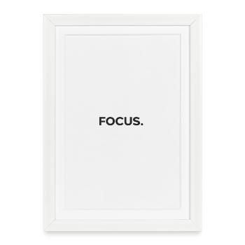 Focus Minimaliste Noir - Affiche encadrée (27 × 37 cm) - blanc - Devant