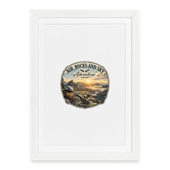Air, Rocks & Sky – Vintage Outdoor Adventure - Framed poster (27 × 37 cm) - white - Front