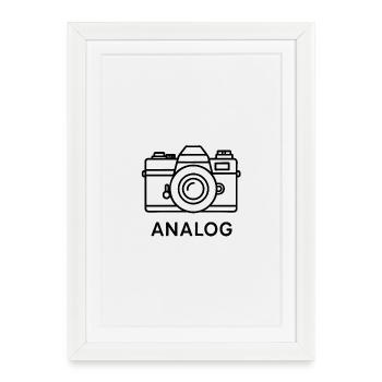 A heart for analogue photography - Framed poster (27 × 37 cm) - white - Front