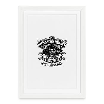 Sons of Anarchy MC Banner Black - Framed poster (27 × 37 cm) - white - Front