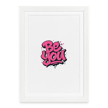 be you - Framed poster (27 × 37 cm) - white - Front